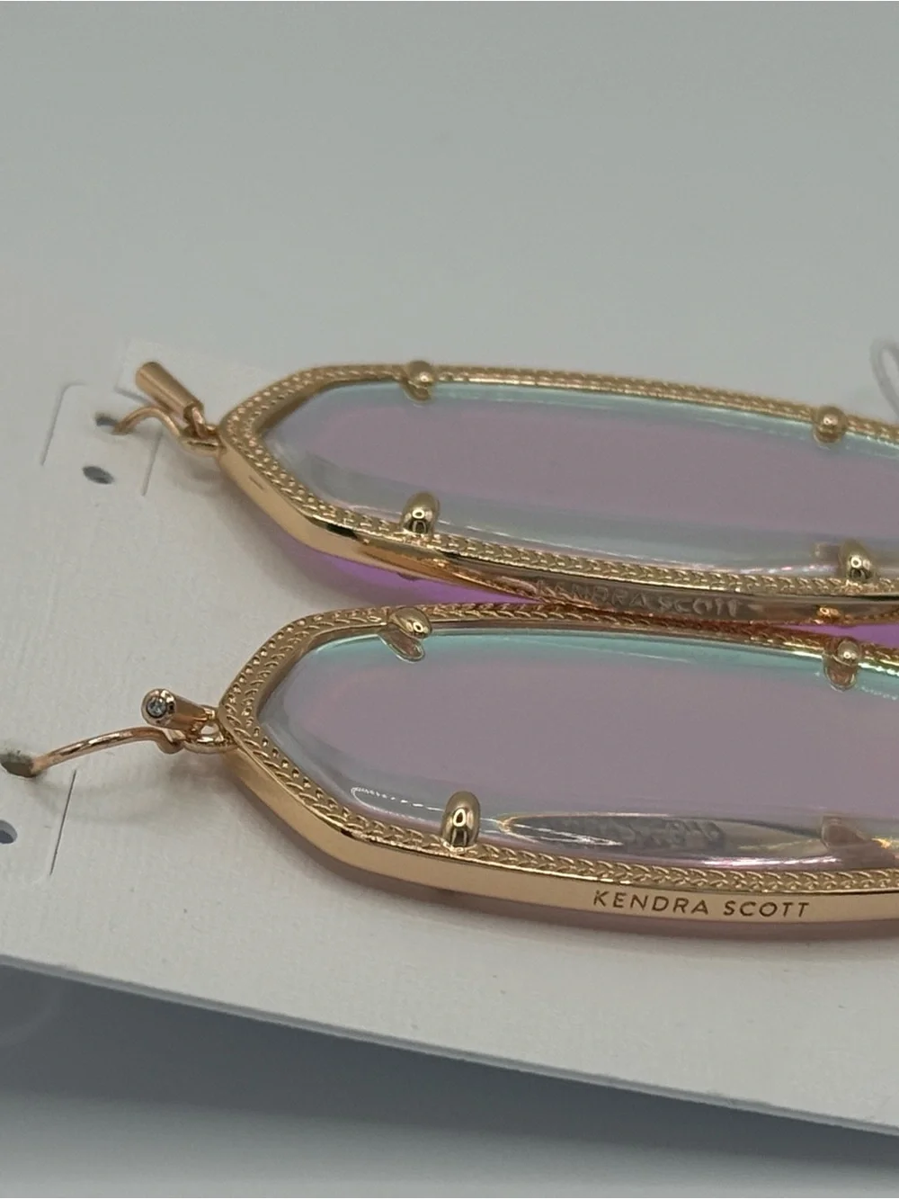 Kendra Scott RSG dichroic glass Iridescent danielle Drop Earrings